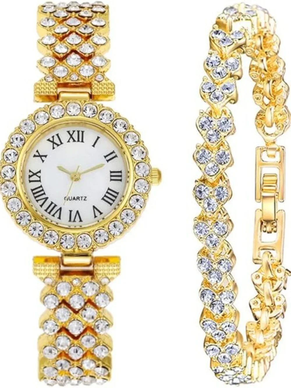 BRAND NEW Bangle Bracelet Analog Quartz Wristwatch Dress Watch Set